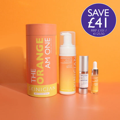 Image of The Orange One Set and the products contained on orange background