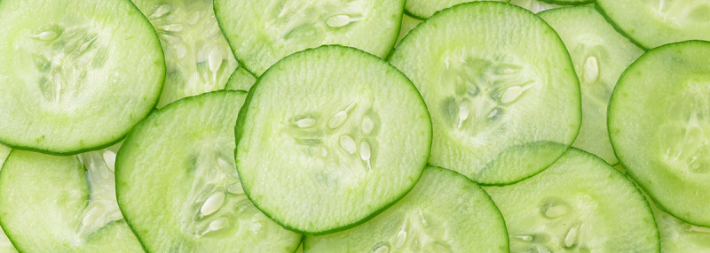 image of sliced cucumbers