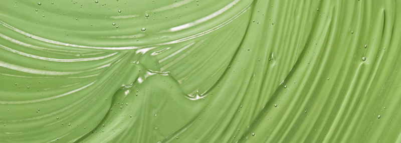 image of gel on green background