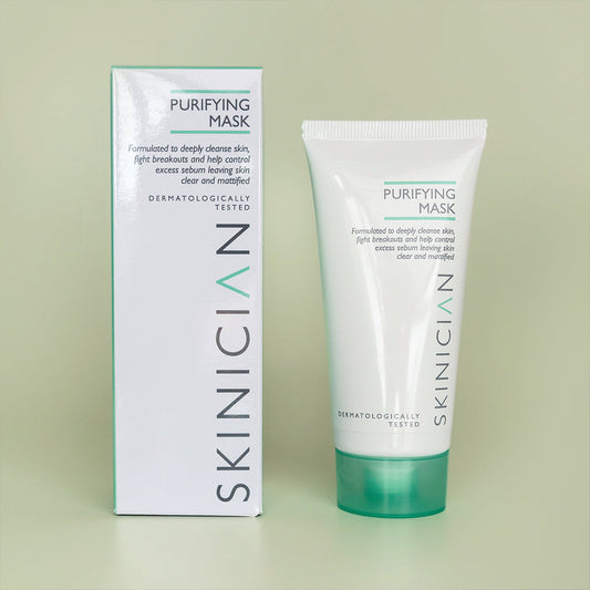 Purifying clay mask tube and box for oily, breakout prone skin